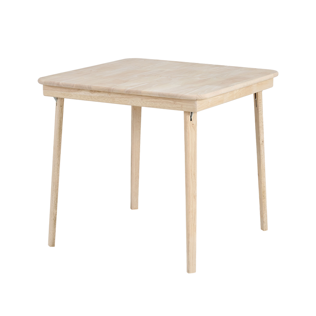 Stakmore Straight Edge Solid Wood Folding Card Table, Unfinished Frame(Open Box) - VMInnovations