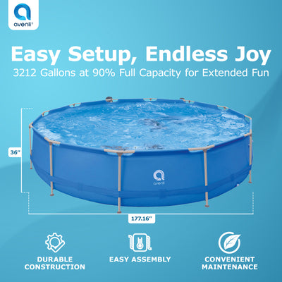 JLeisure Avenli 15 Foot x 36in Steel Frame LamTech Above Ground Pool (Open Box) - VMInnovations