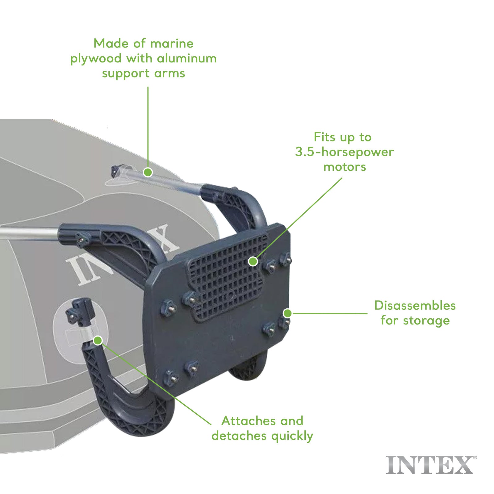 Intex Composite Boat Motor Mount Kit for Inflatable Boats - 68624E (Used) - VMInnovations