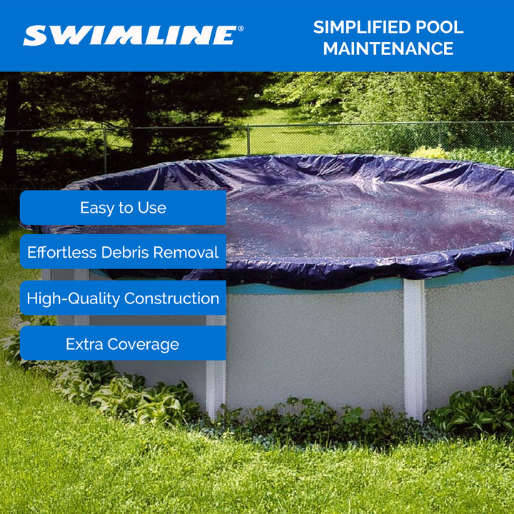 Swimline 21' Round Above Ground Swimming Pool Leaf Net Cover Winter - Open Box