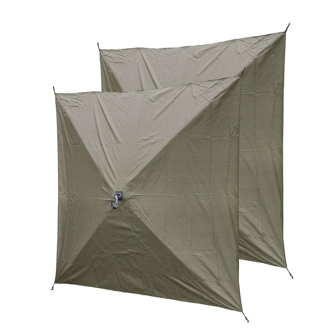 Clam Quick-Set Screen Hub Tent Wind & Sun Panels, Accessory Only, Green (2 Pack) - VMInnovations