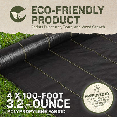 DeWitt Sunbelt Weed Control Landscape Fabric Ground Cover, 4x100 Ft (Open Box) - VMInnovations