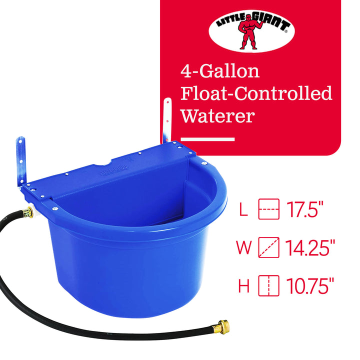 Little Giant 4 Gal Auto Float Controlled Waterer Livestock Water Trough (4 Pack)