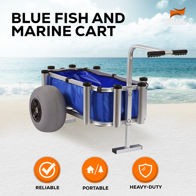Juggernaut Storage Fishing Gear & Marine Equipment Utility Cart, Blue (Used) - VMInnovations