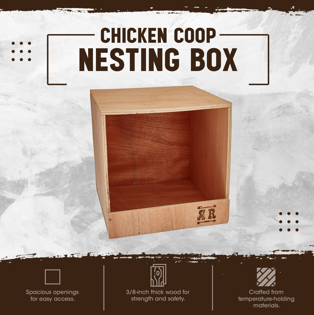 Rugged Range Products Studio Chicken Coop Interior Nesting Box for 1 to 2 Hens - VMInnovations
