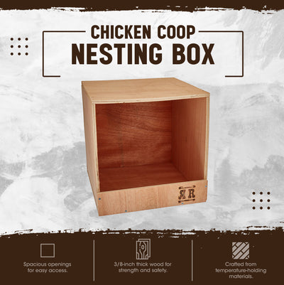 Rugged Range Products Studio Chicken Coop Interior Nesting Box for 1 to 2 Hens