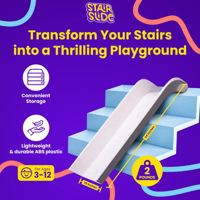 Stairslide Original Stair Mounted Kids Slide 4-Pack for 9 - 12 Stairs (Open Box) - VMInnovations