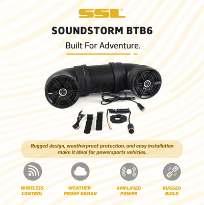 Soundstorm BTB6 Bluetooth 6.5" 450W ATV/Marine Amplified Tube Speaker (Used)