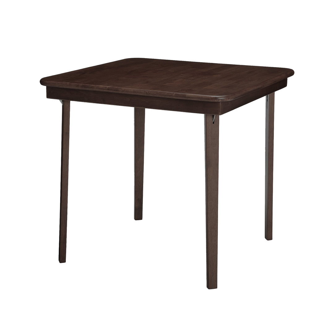 MECO Stakmore Classic Straight Edge Wood Folding Table, Espresso Frame(Open Box)
