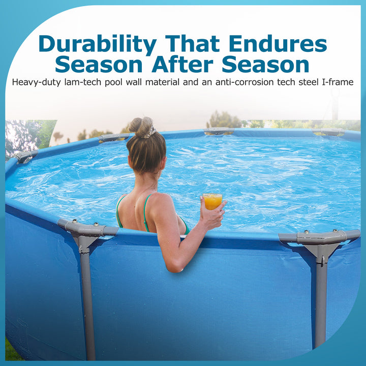 JLeisure Avenli Frame Round 12 Foot Wide 30 In Tall 1,617G Swimming Pool (Used)