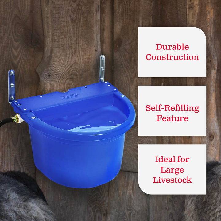 Little Giant 4 Gal Auto Float Controlled Waterer Livestock Water Trough (3 Pack)