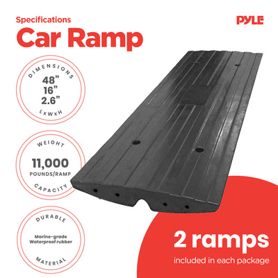 Pyle Car/Truck Curbside Driveway Ramp Threshold Bridge Track (2pk) (Open Box) - VMInnovations