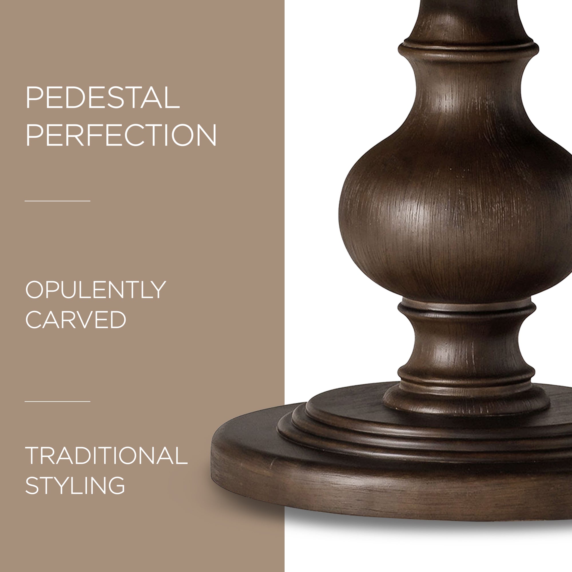 Maven Lane Traditional Round Wooden Dining Table, Antiqued Brown (For Parts) - VMInnovations