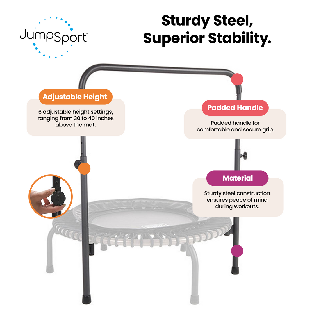 JumpSport Handle Bar for Arched Leg Fitness Trampolines, Trampoline Not Included