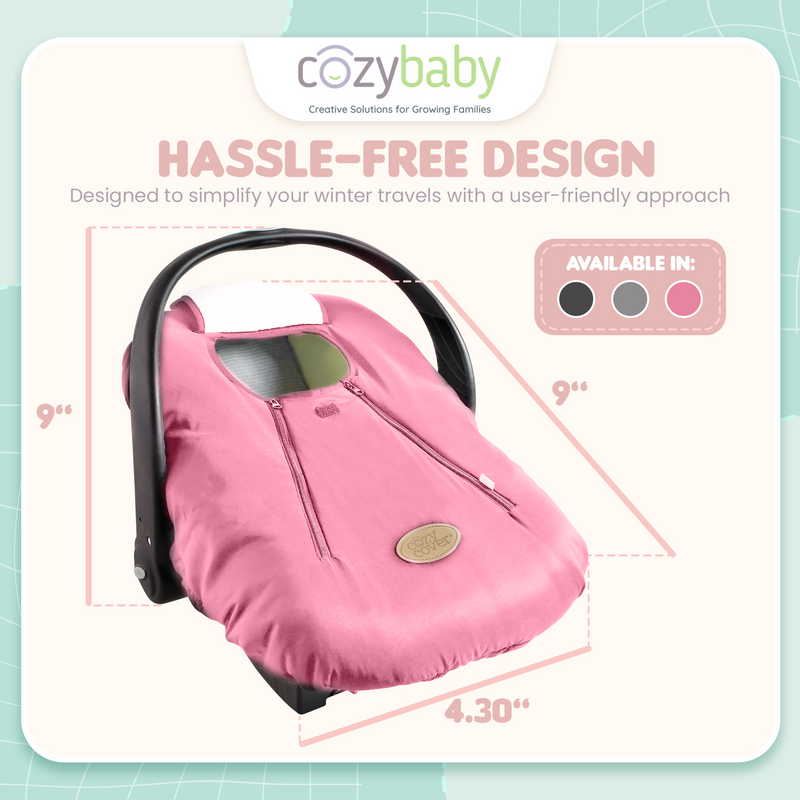 CozyBaby Original Infant Car Seat Cover with Dual Zippers and Elastic Edge(Used)