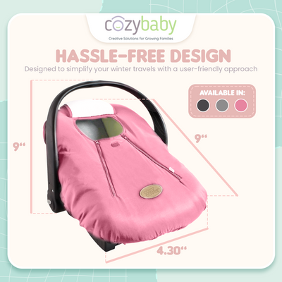 CozyBaby Original Infant Seat Cover w/ Dual Zippers & Elastic Edge (Open Box)