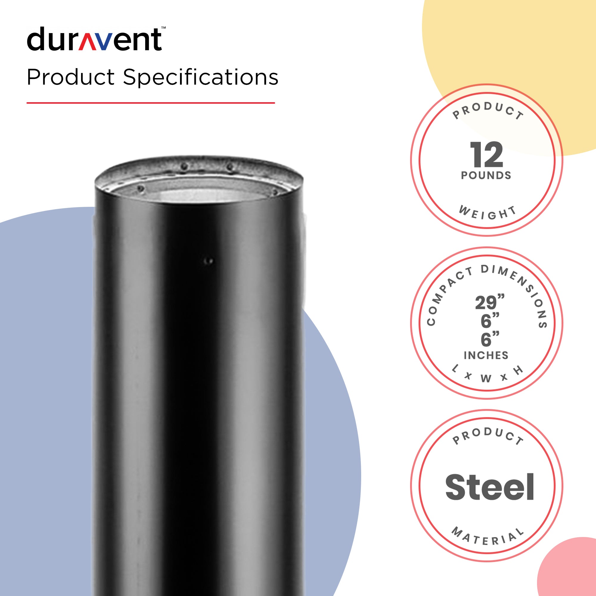 DuraVent Telescoping Chimney Stove Pipe, 29 to 46" x 6" Diameter (Used) - VMInnovations