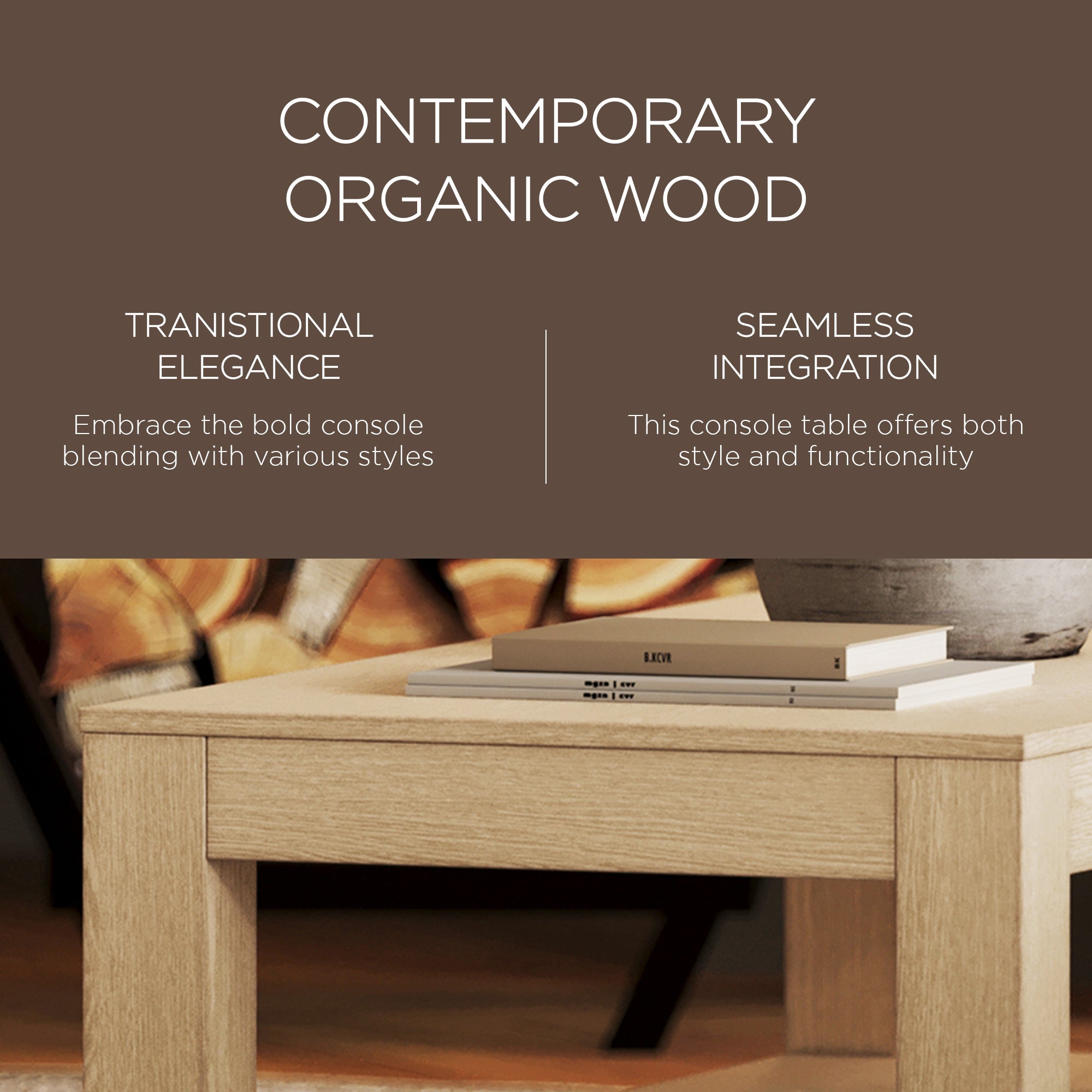 Maven Lane Paulo Wooden Coffee Table in Weathered Grey Finish - VMInnovations