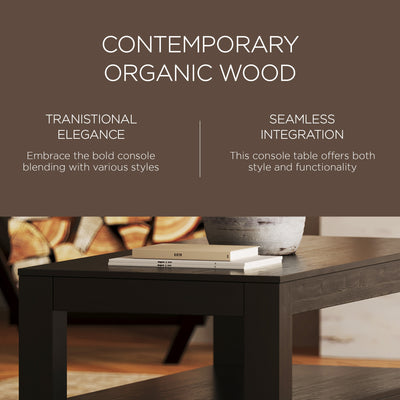 Maven Lane Paulo Wooden Coffee Table in Weathered Black Finish (Open Box) - VMInnovations