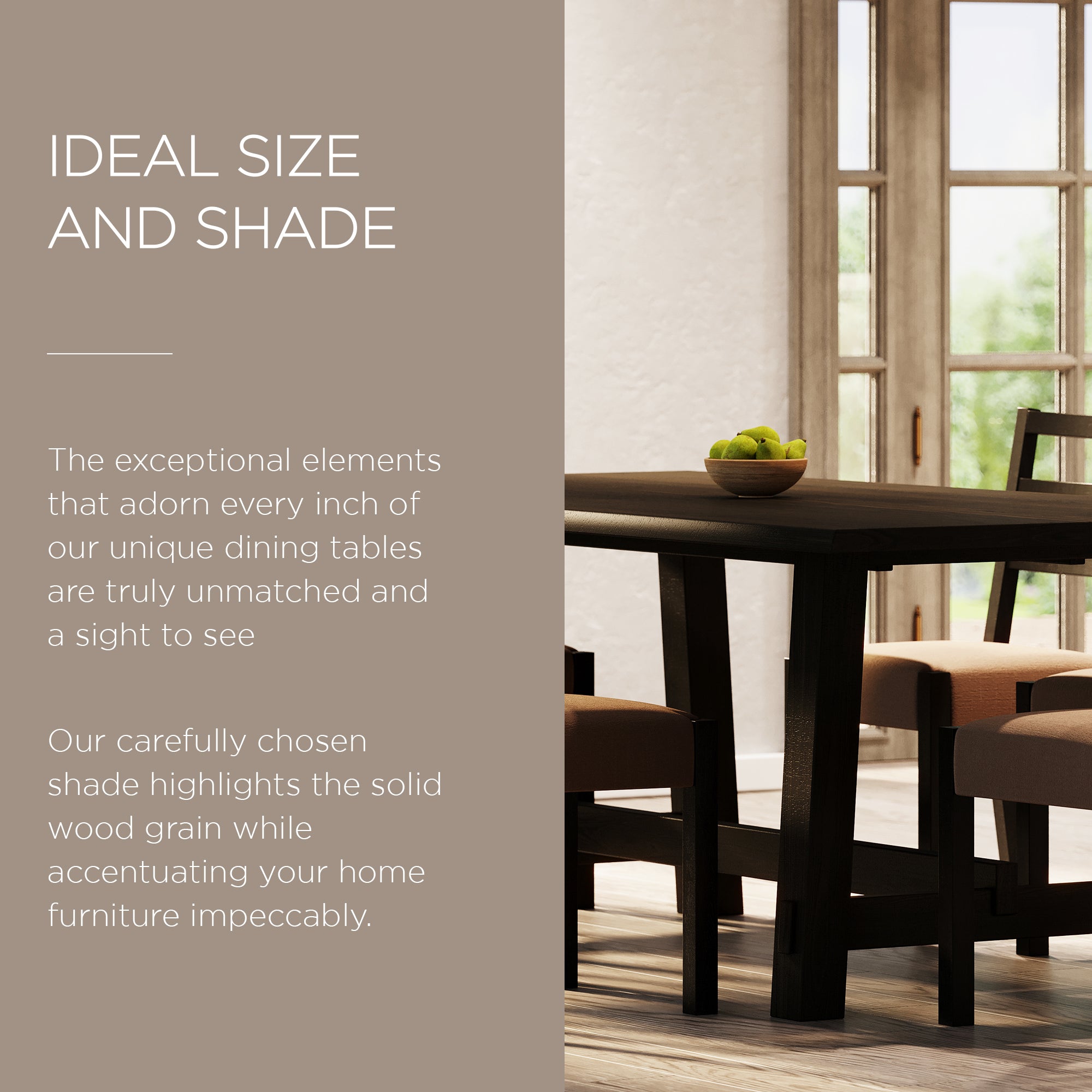 Maven Lane Yves Rectangular Wooden Dining Table in Weathered Brown Finish (Used) - VMInnovations