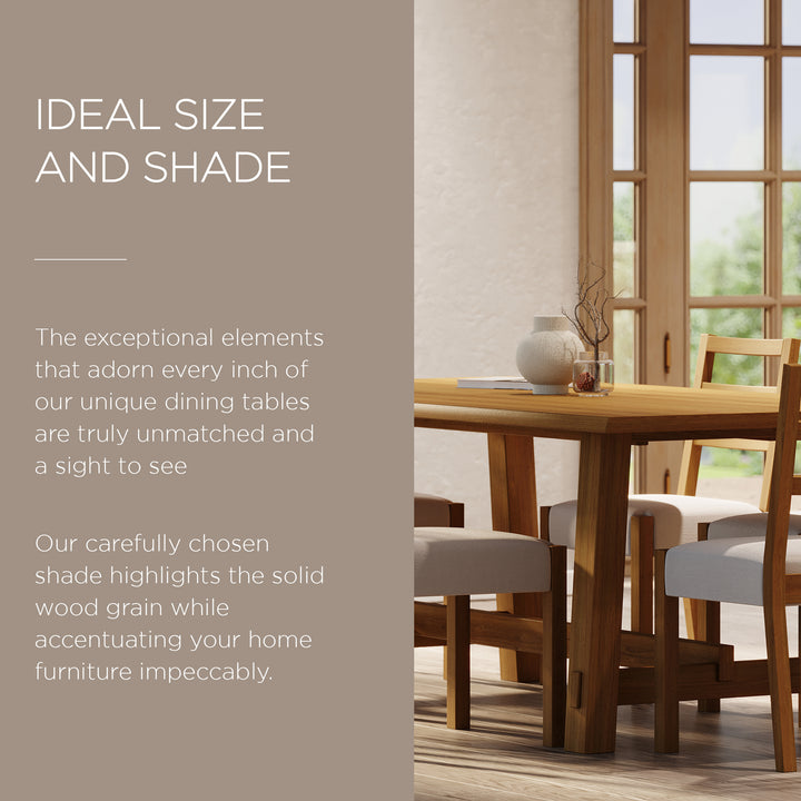 Maven Lane Yves Wooden Dining Table in Weathered Natural Finish (Open Box)