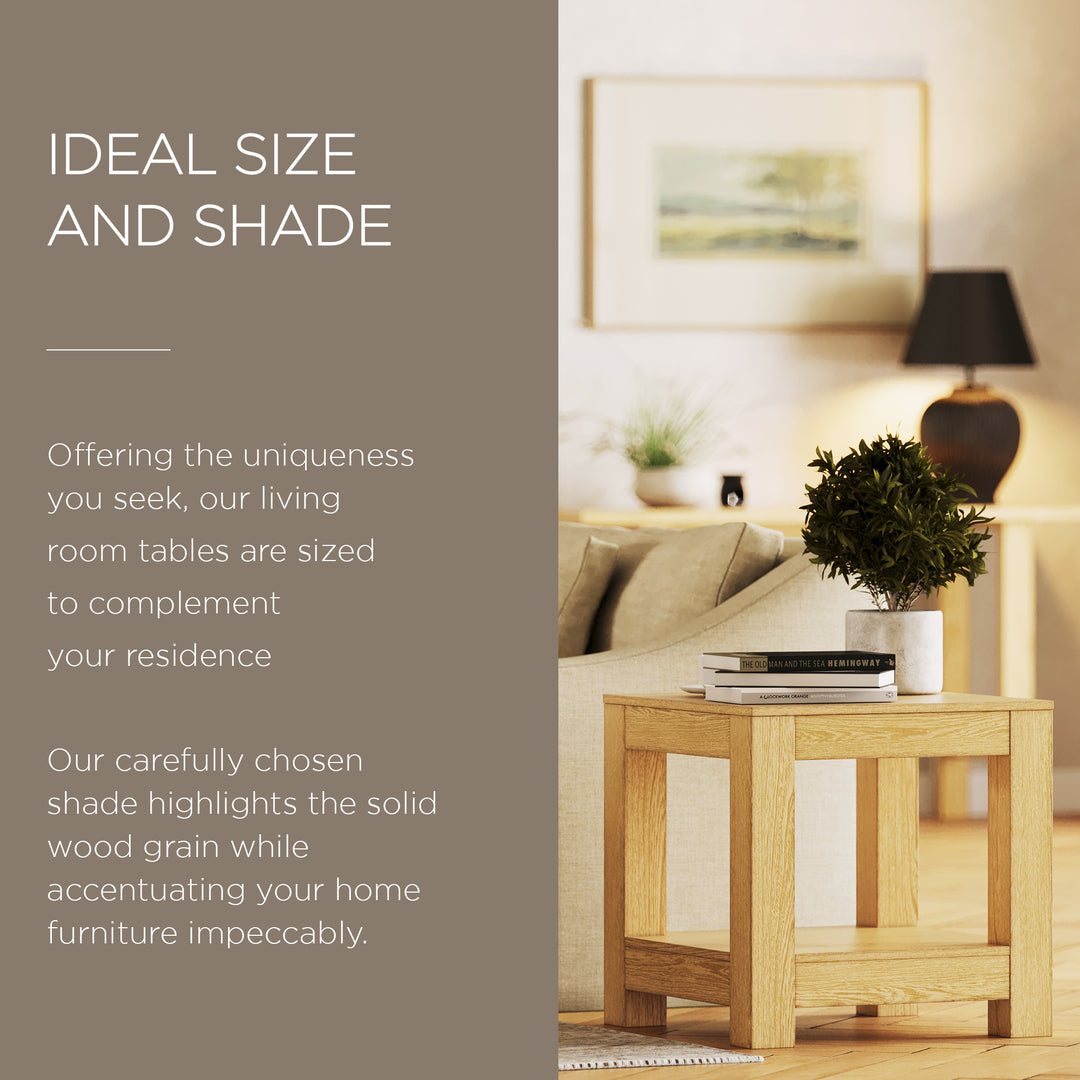 Maven Lane Paulo Wooden Side Table in Weathered Natural Finish (Open Box) - VMInnovations