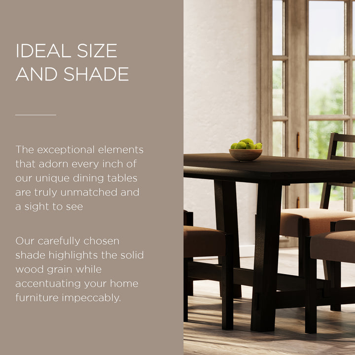 Maven Lane Yves Wooden Dining Table in Weathered Brown Finish (For Parts)