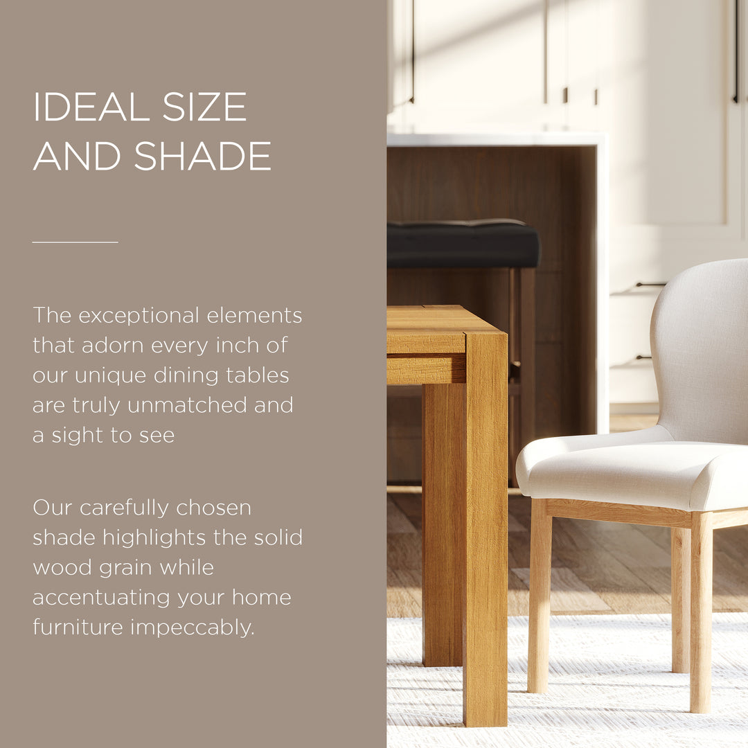 Maven Lane Contemporary Wooden Dining Table in Refined Natural Finish (Open Box) - VMInnovations