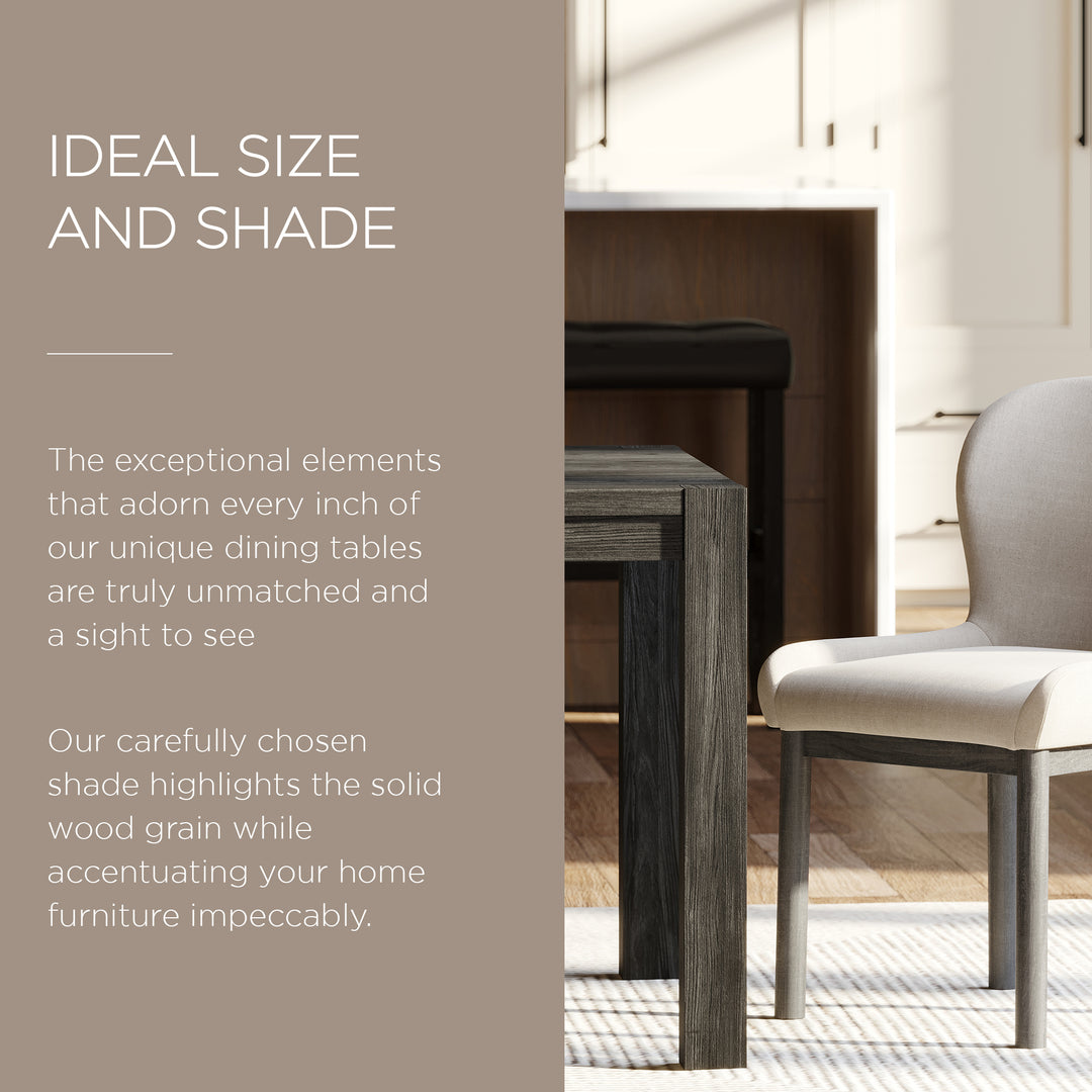 Maven Lane Cleo Contemporary Wooden Dining Table in Refined Black Finish