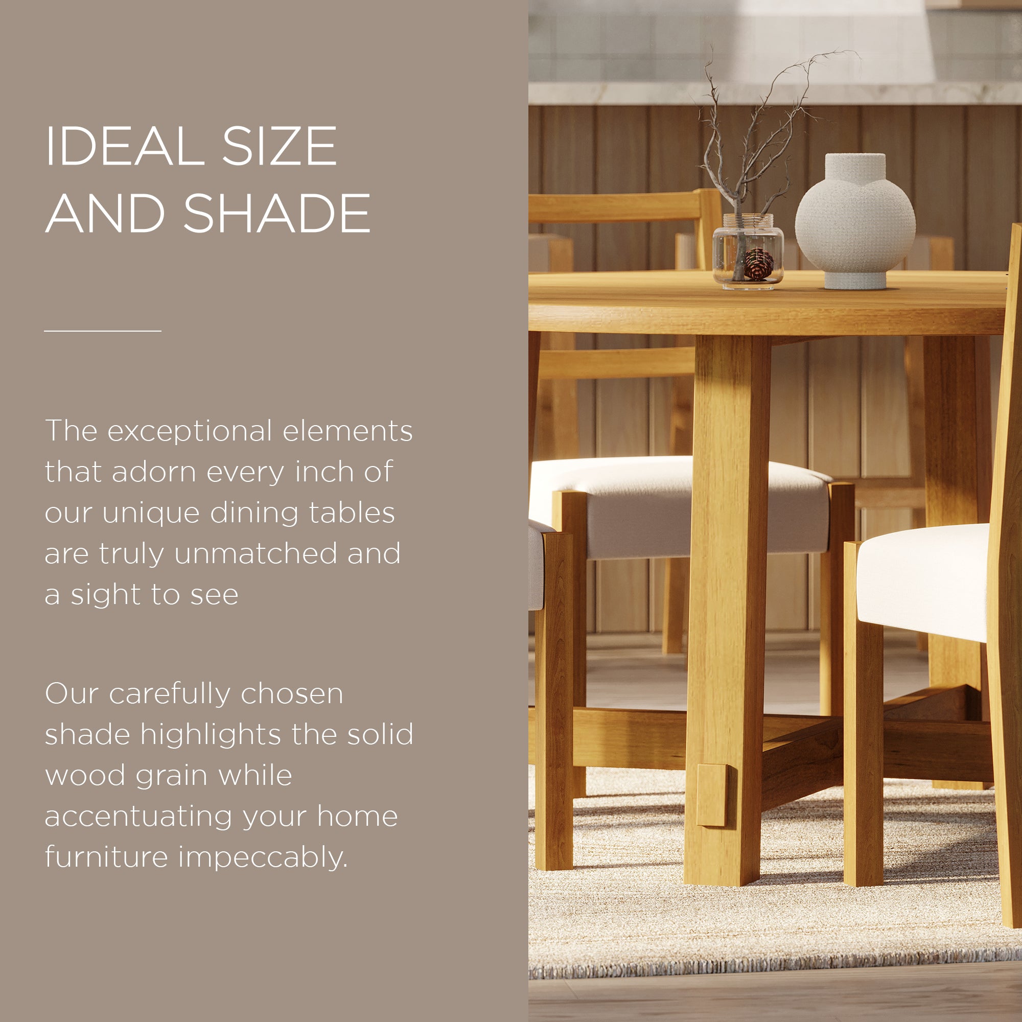 Maven Lane Sasha Round Wooden Dining Table in Weathered Natural Finish(Open Box) - VMInnovations