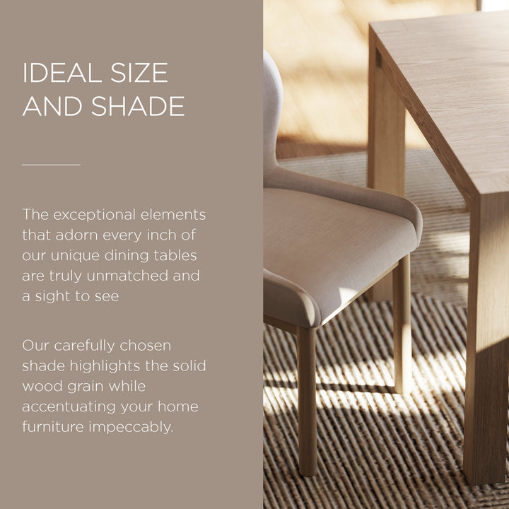 Maven Lane Cleo Wooden Dining Table in Refined White Finish (Open Box)