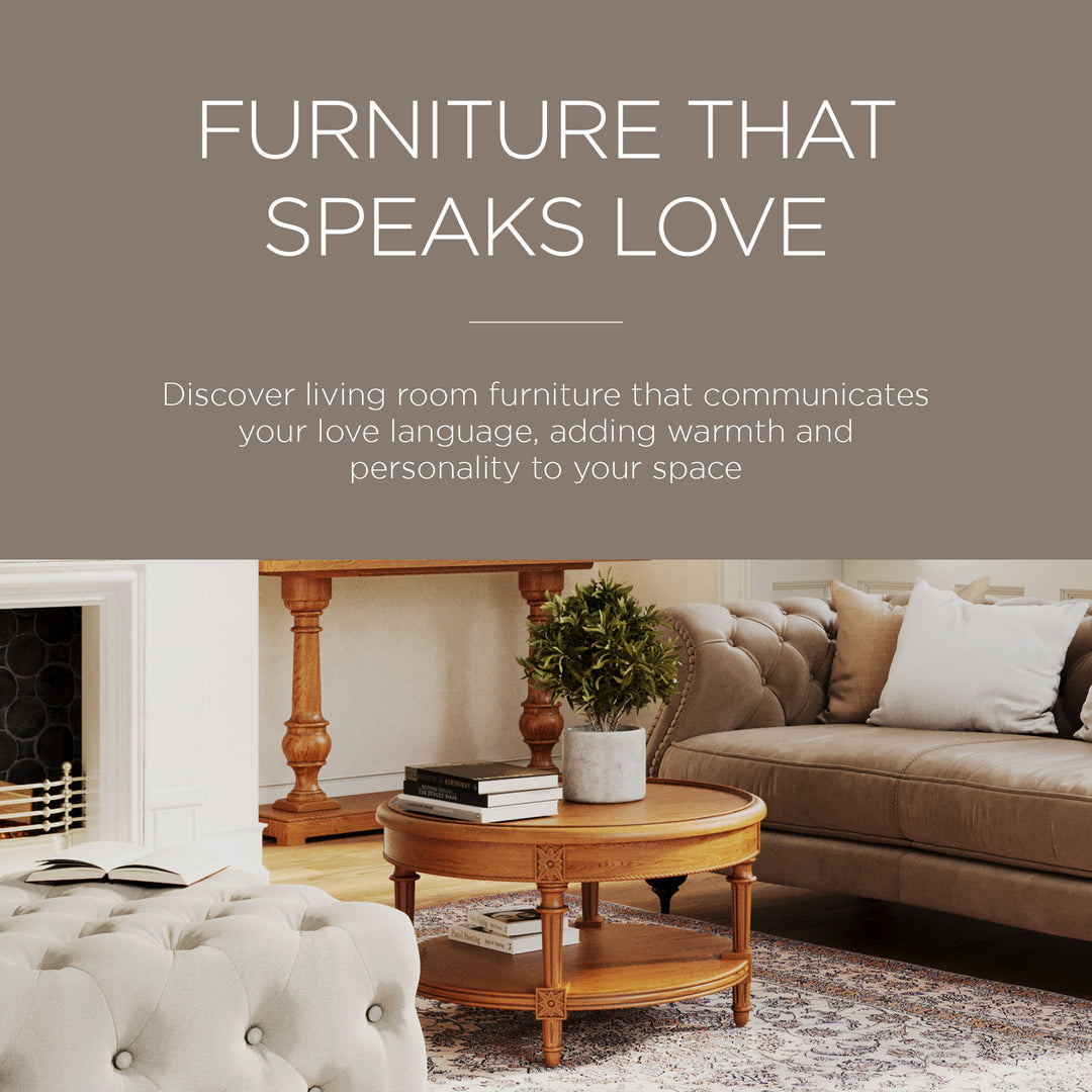 Maven Lane Traditional Wooden Coffee Table, Antique Natural Finish (Open Box) - VMInnovations