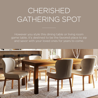 Maven Lane Contemporary Wooden Dining Table in Refined Natural Finish (Used) - VMInnovations