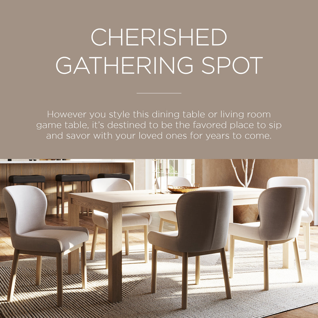 Maven Lane Cleo Wooden Dining Table in Refined White Finish (Open Box)