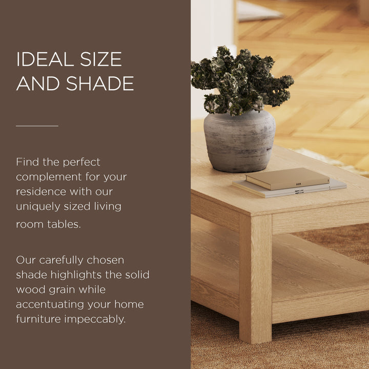 Maven Lane Paulo Wooden Coffee Table in Weathered White Finish (Used) - VMInnovations