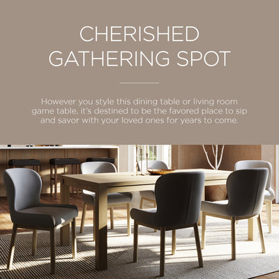 Maven Lane Cleo Contemporary Wooden Dining Table in Refined Grey Finish (Used)