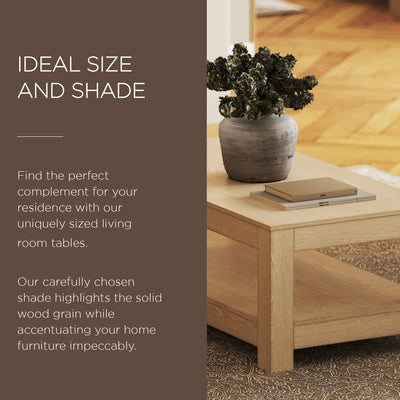 Maven Lane Paulo Wooden Coffee Table in Weathered Grey Finish (Open Box) - VMInnovations
