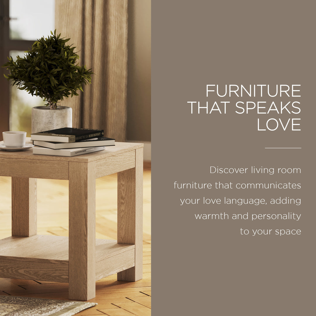 Maven Lane Paulo Wooden Side Table in Weathered Grey Finish - VMInnovations