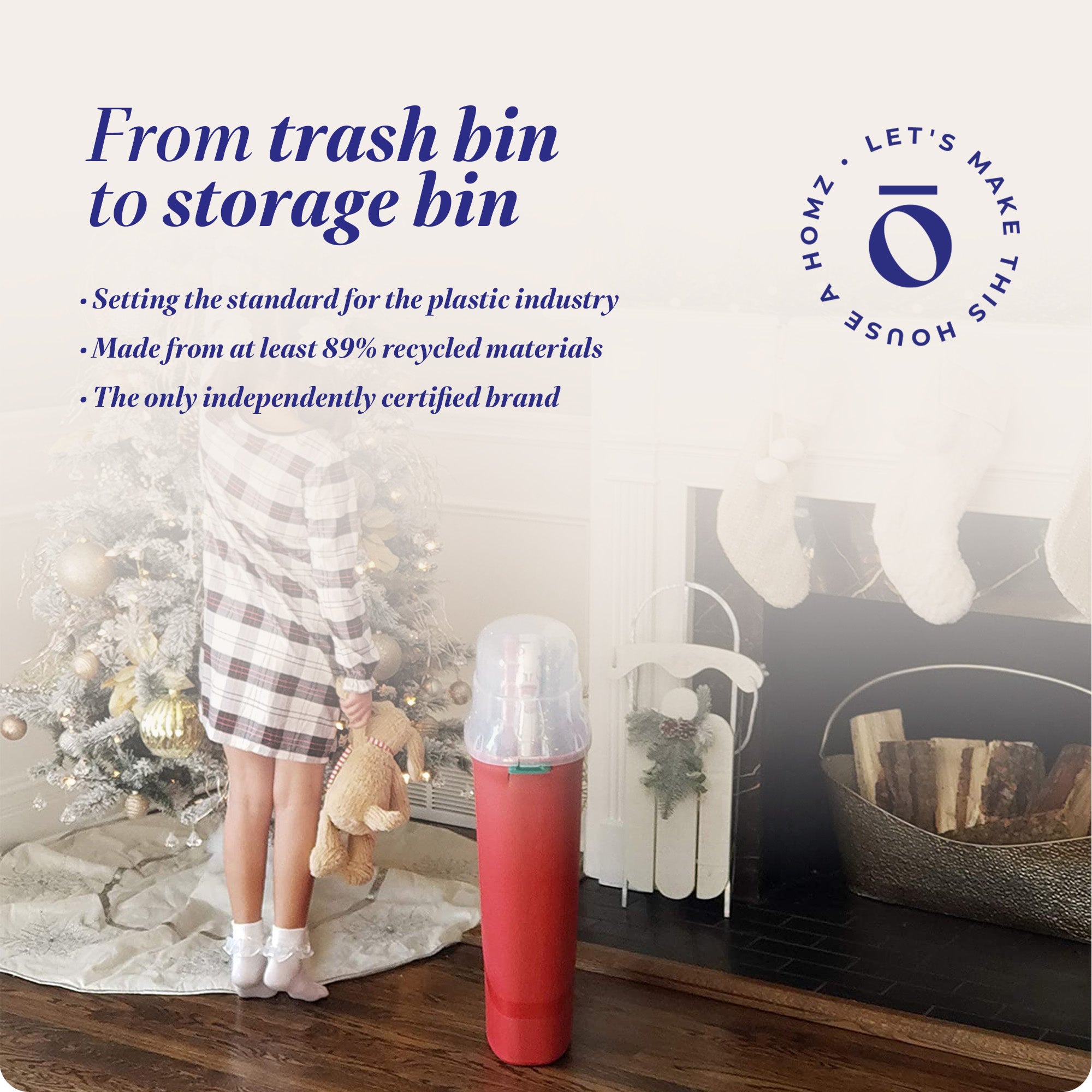 30-In Vertical Gift Wrap Storage Container Box, Red, Clear Lid(2 Pack)(Open Box) - VMInnovations
