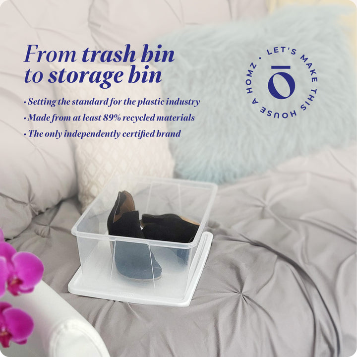 12 Qt Snaplock Clear Plastic Storage Container w/ Secure Lid, 4 Pack(Open Box) - VMInnovations