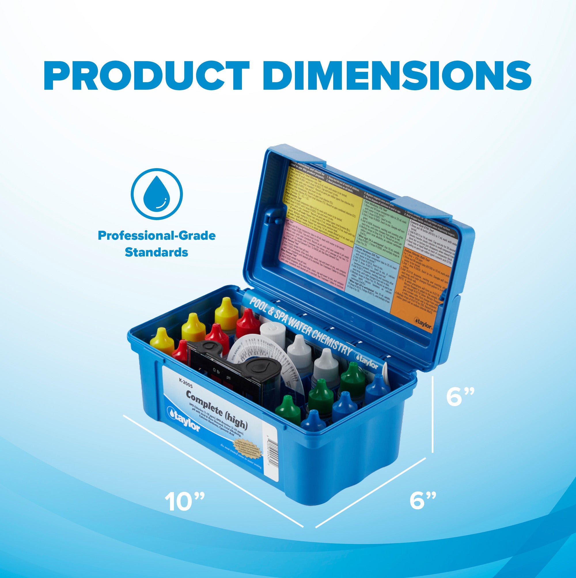 Taylor K2005 Swimming Pool Chlorine Bromine Alkalinity Hardness pH DP Test Kit - VMInnovations