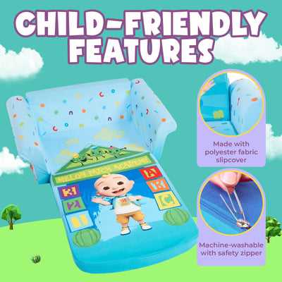 Marshmallow Furniture Kids 2-in-1 Open Foam Compress Sofa Bed, Cocomelon (Used) - VMInnovations