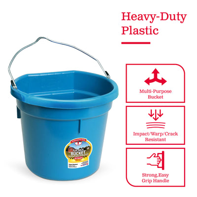 Little Giant All Purpose Heavy Duty Flat Back 20 Quart Plastic Bucket (Open Box)