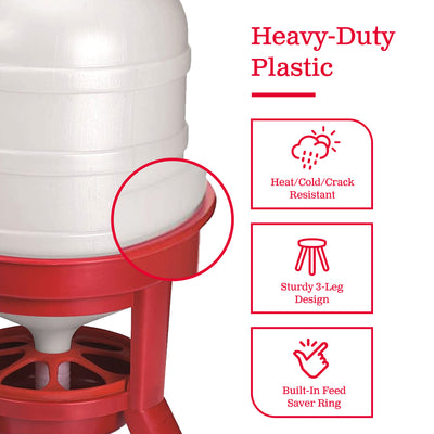 Little Giant 60 Pound Feed Heavy Duty Poultry Chicken Gravity Feeder (Open Box) - VMInnovations
