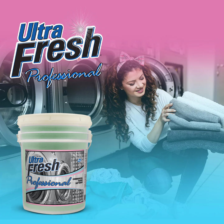 Ultra Fresh Professional 5 Gal Fabric Softener, Up to 640 Loads, Fresh Scent