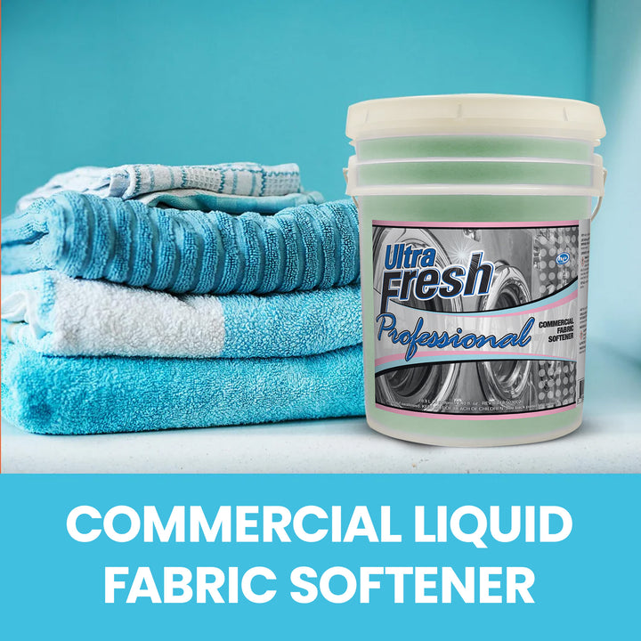 Ultra Fresh Professional 5 Gal Fabric Softener, Up to 640 Loads, Fresh Scent