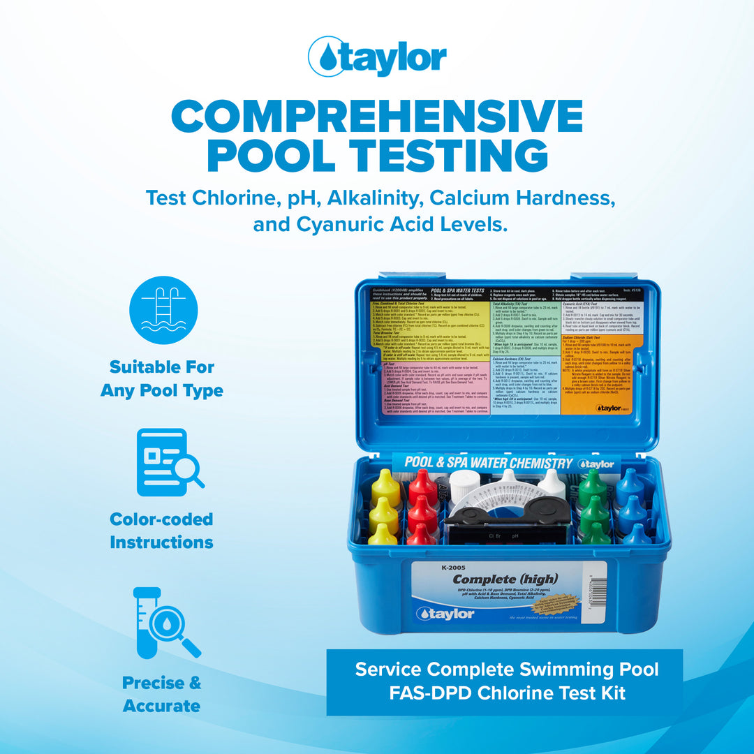 TAYLOR K-2006C Swimming Pool/Spa Liquid Test Kit FAS-DPD Chlorine (Open Box)