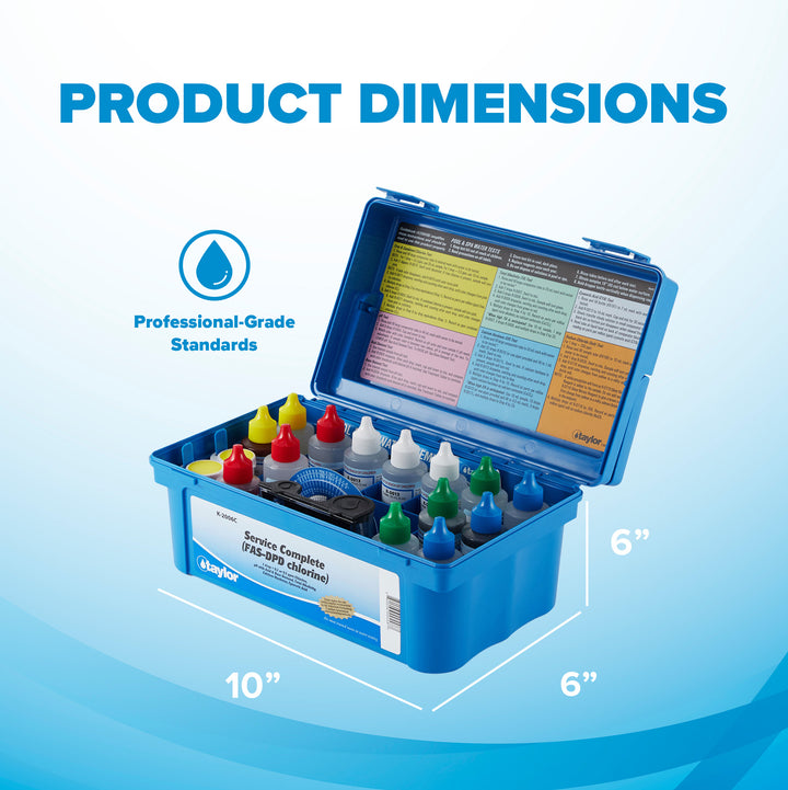 TAYLOR K-2006C Swimming Pool/Spa Liquid Test Kit FAS-DPD Chlorine (Open Box)