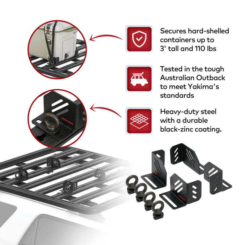 YAKIMA LockNLoad Platform Corner Bracket Kit with T Slot Braces, Set of 4 (Used)