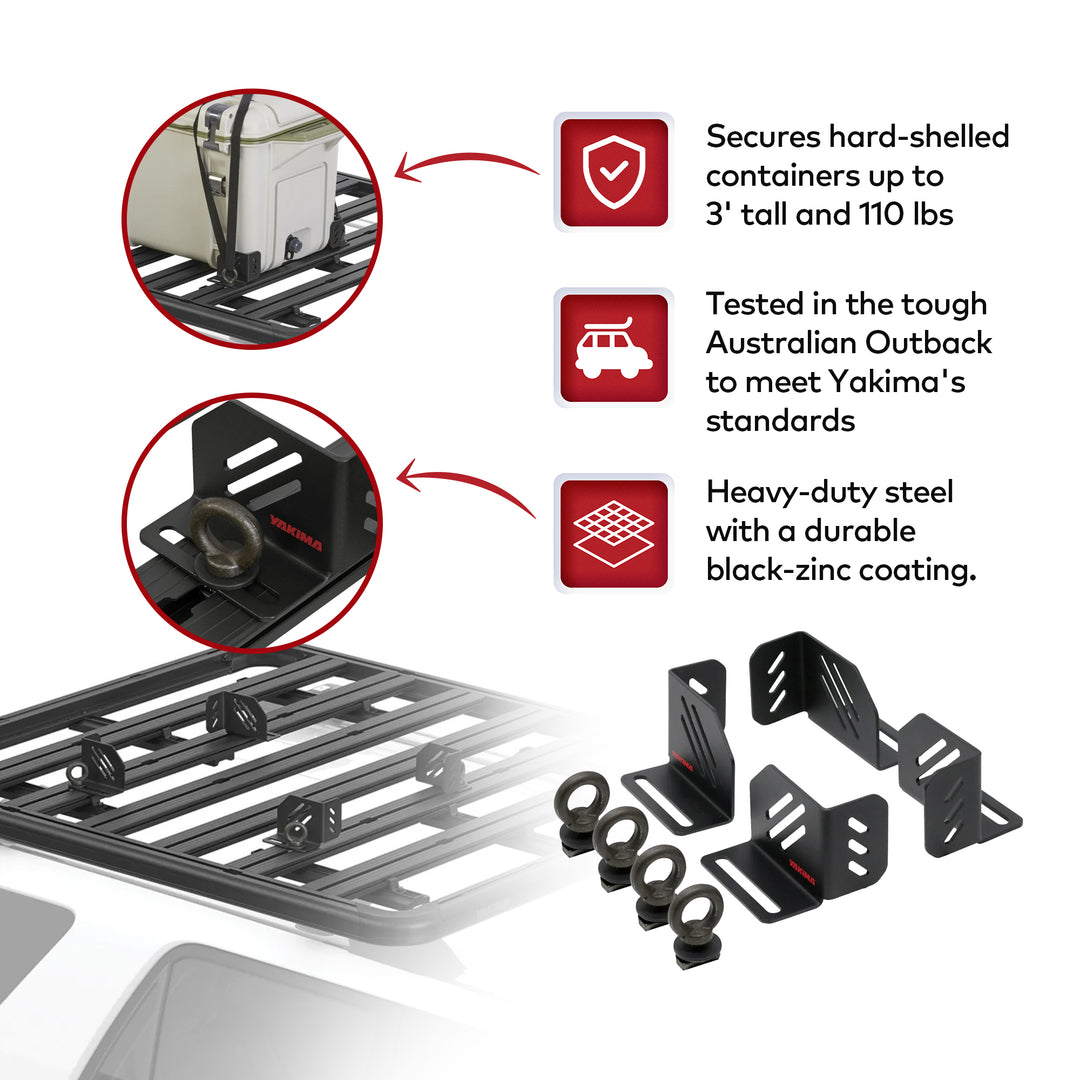 YAKIMA LockNLoad Platform Corner Bracket Kit w/ T Slot Gear Braces 4pk(Open Box)
